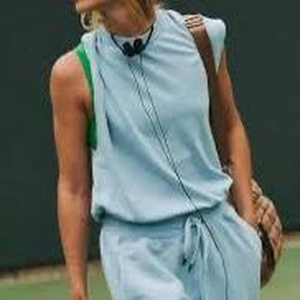 Free People Throw and Go Jumpsuit in baby blue . NWOT, size medium .